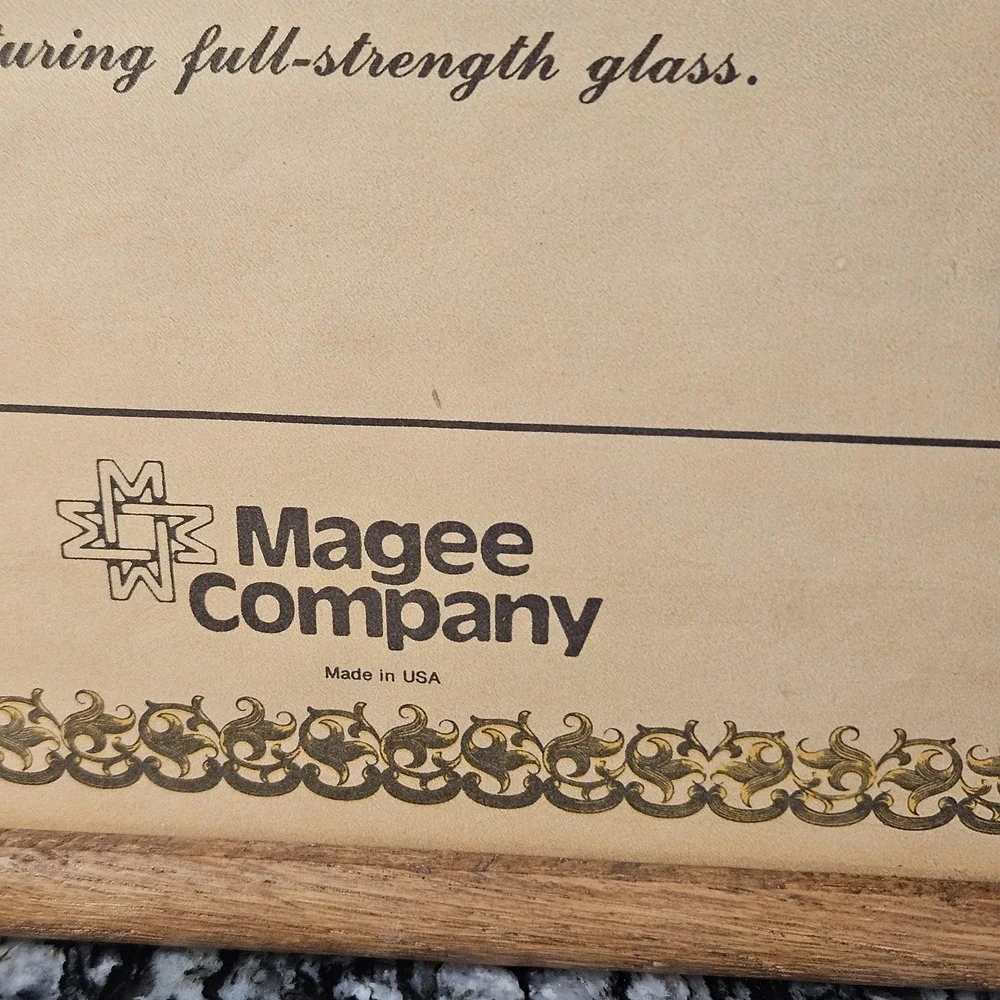 Vintage solid oak picture frame with‎ glass insert 11x14 Magee Company